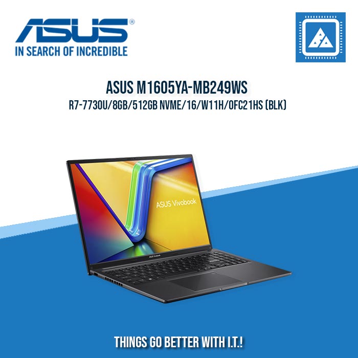 ASUS M1605YA-MB249WS R7-7730U/8GB/512GB NVME | BEST FOR STUDENTS AND FREELANCERS ASUS M1605YA-MB249WS R7-7730U/8GB/512GB NVME | BEST FOR STUDENTS AND FREELANCERS